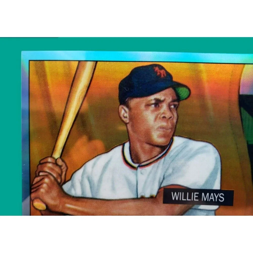 2013 Bowman WILLIE MAYS BLUE SAPPHIRE REFRACTOR ROOKIE REPRINT Baseball Card 305